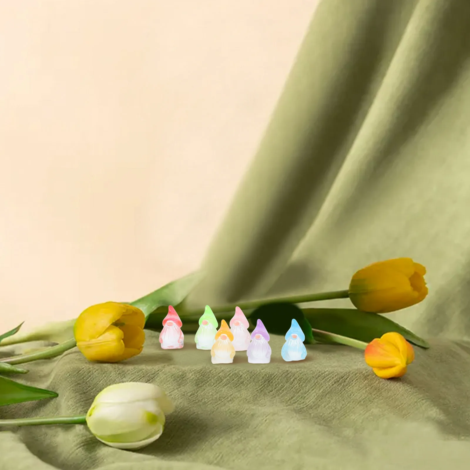 18개 레진 미니 노움 정원 장식품 - 집 마당용 귀여운 작은 피규어 DIY 미니어처 테이블탑 발코니용