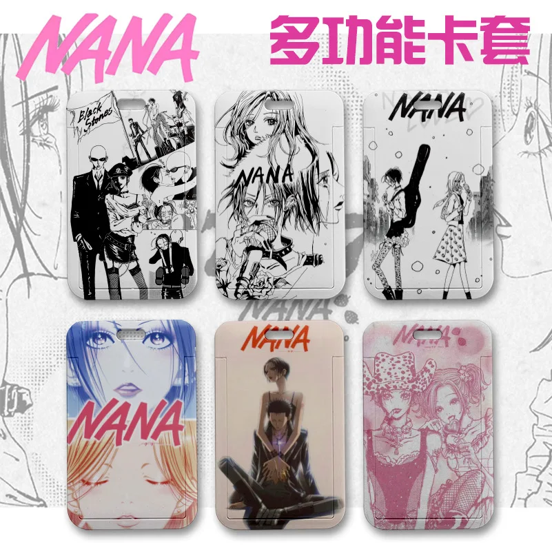 

New Anime Nana Plastic CardHolder with White Rope Men Women BusinessID Bus Card Case Card CoverGift BankD Card Protective Cover