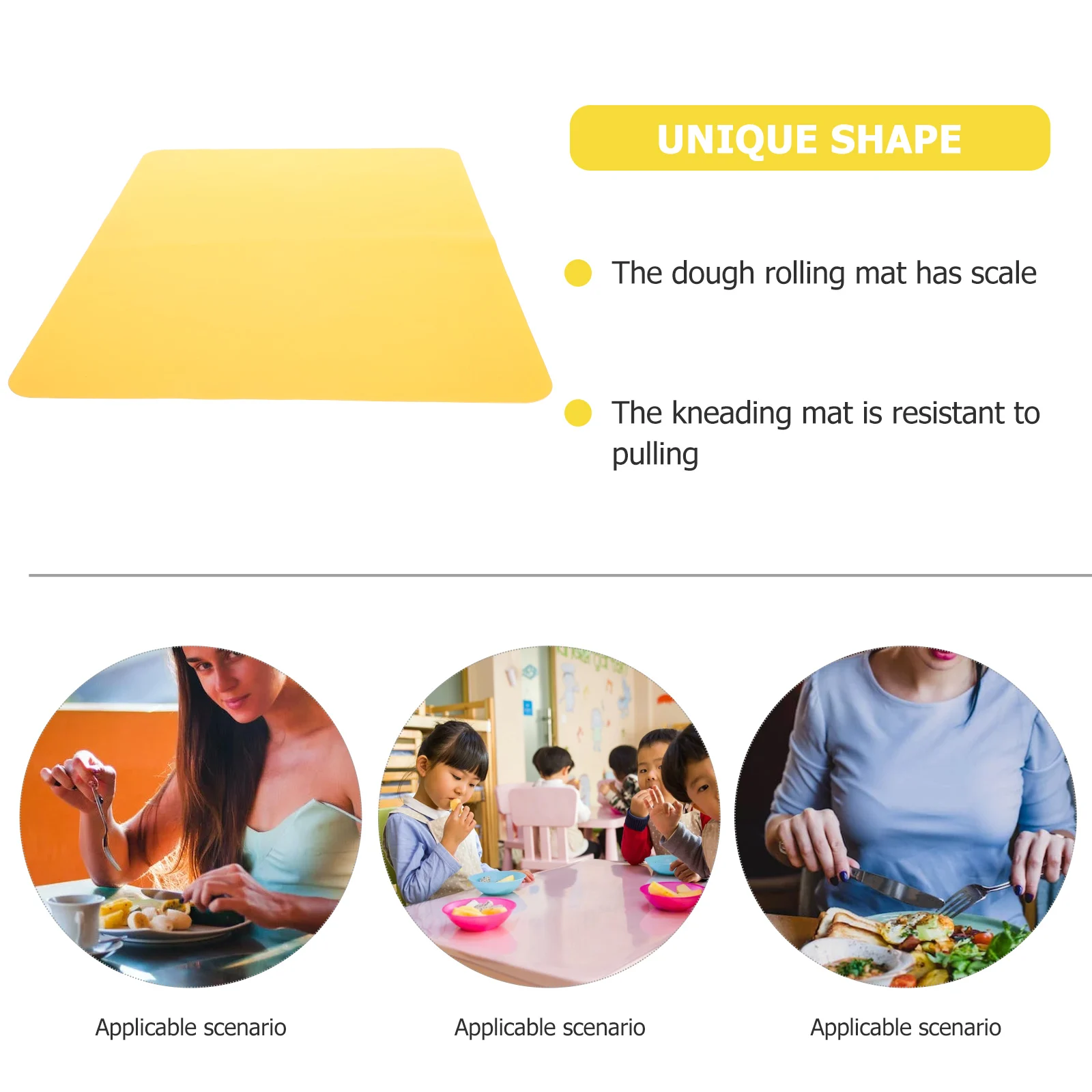 

Dough Kneading Mat Insulated Silicone Baking Pad Pastry Mats for Rolling Non-slip Bake