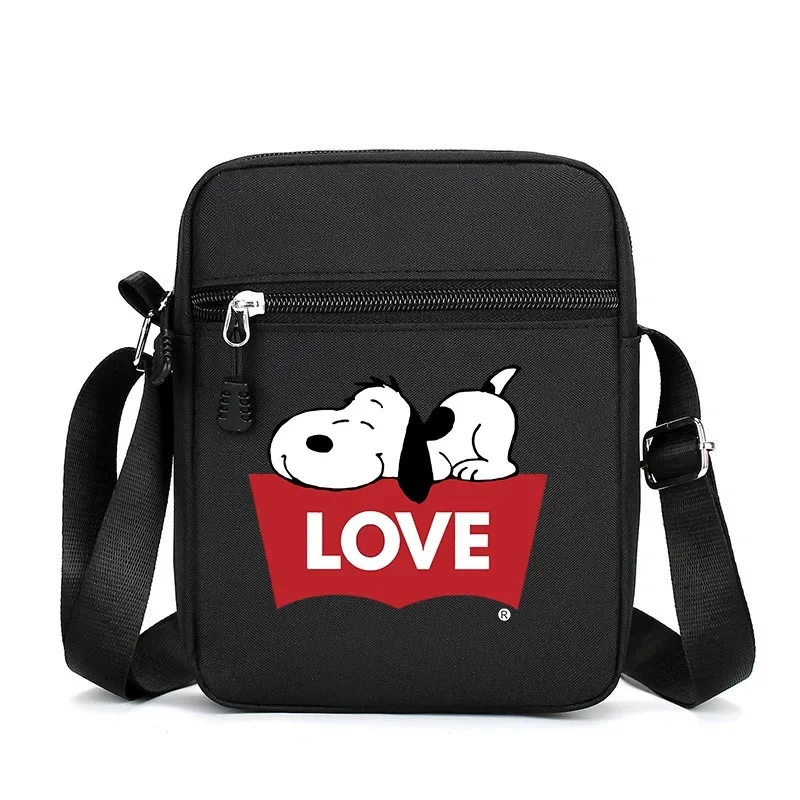 Snoopy Cross-body Bags Canvas Anime Cartoon Peanuts Printing Shoulder Bag Square Pack Fashion Decorations Kids Birthday Gifts