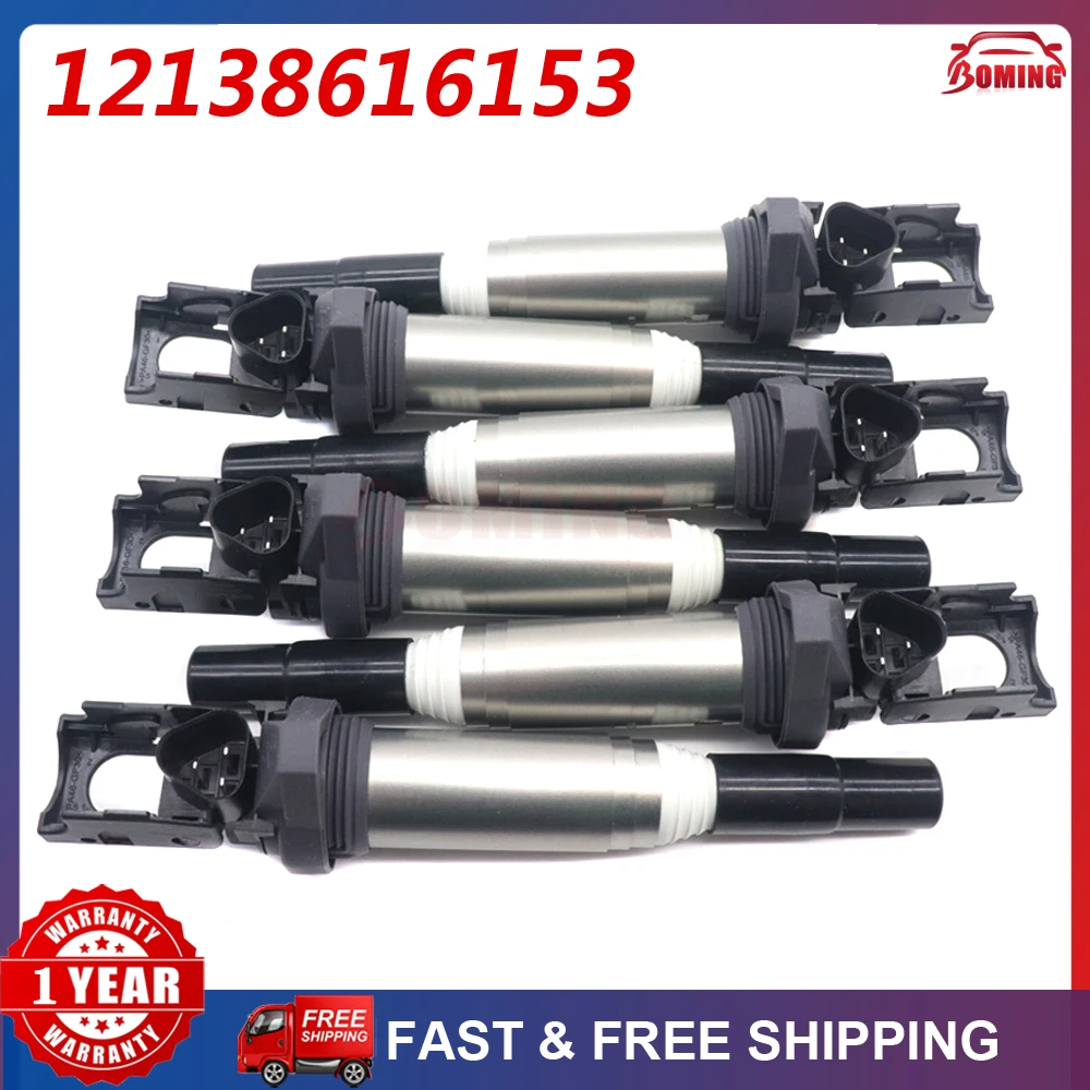 Set of 6pcs Car Ignition Coils 12138616153 For BMW X1 X2 X3 X4 X5 X6 Z3 Z4 Z8 328I 528I 528I 528XI 530I 12137594596 12138647689