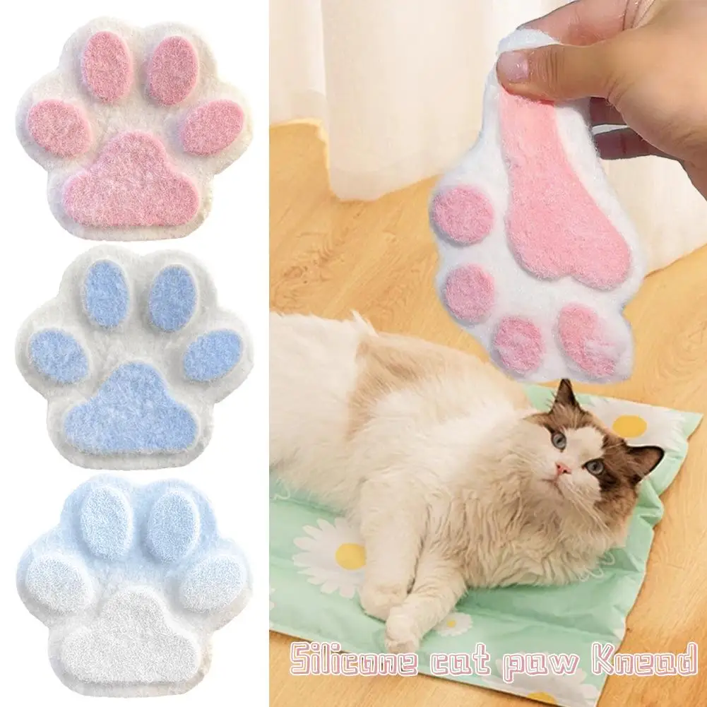 Extra Large Flocking Coconut Super Soft Silicone Cat Watery Elasticity Soft Mud Feels Gift Silicone Toy Birthday Paw Pinch R9Z5