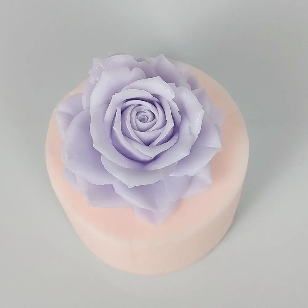 

3D Rose Flower Shape Candle Silicone Mold Fondant Cake Soap Mould DIY Aromatherarpy Household Decoration Craft Tools HC0629