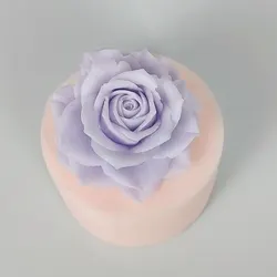 3D Rose Flower Shape Candle Silicone Mold Fondant Cake  Soap Mould DIY Aromatherarpy Household Decoration Craft Tools HC0629