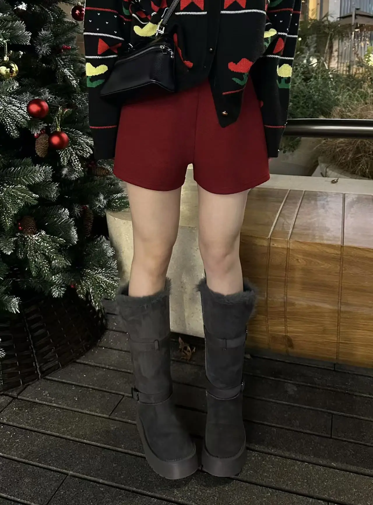 

Красные повседневные брюки Cisas для женщин больших размеров, с высокой талией, приталенные, А-силуэт, удобные, теплые, из смесовой ткани (полиэстер/шерсть)