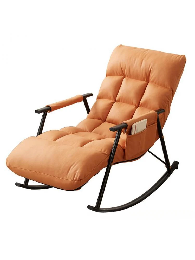 

Technology cloth balcony rocking chair recliner adult home leisure foldable rocking chair lazy sofa single living room