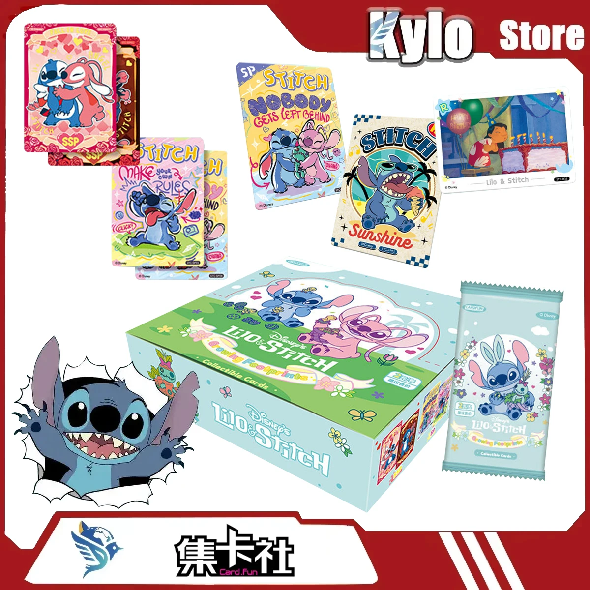 

Карточка-сюрприз Cardfun Disney Lilo & Stitch: Отпечатки роста, любимая карточка, мерч по фильму, редкий анимационный подарок