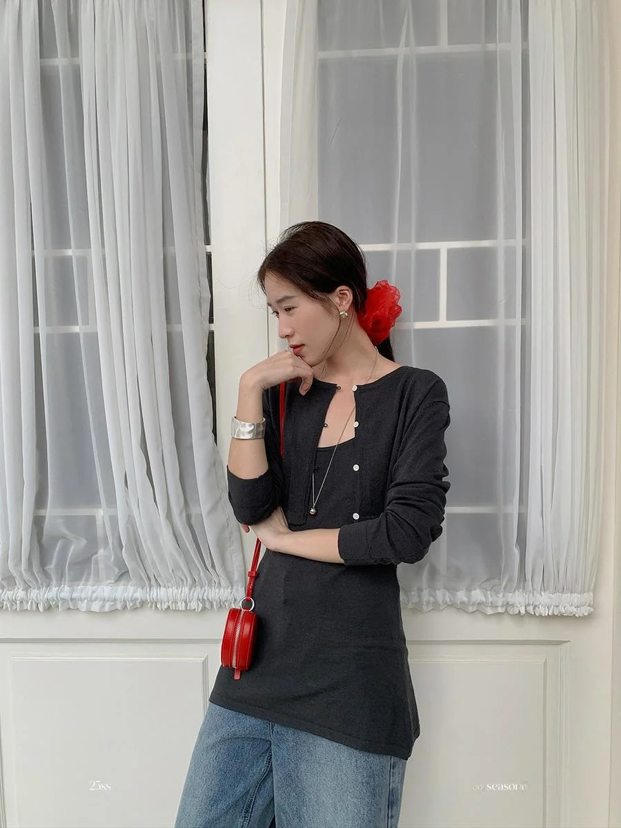 Inbn ニットミッドレングススウェットベストアウターウェア韓国 Sle 秋痩身タンクトップ女性のファイオン夏服