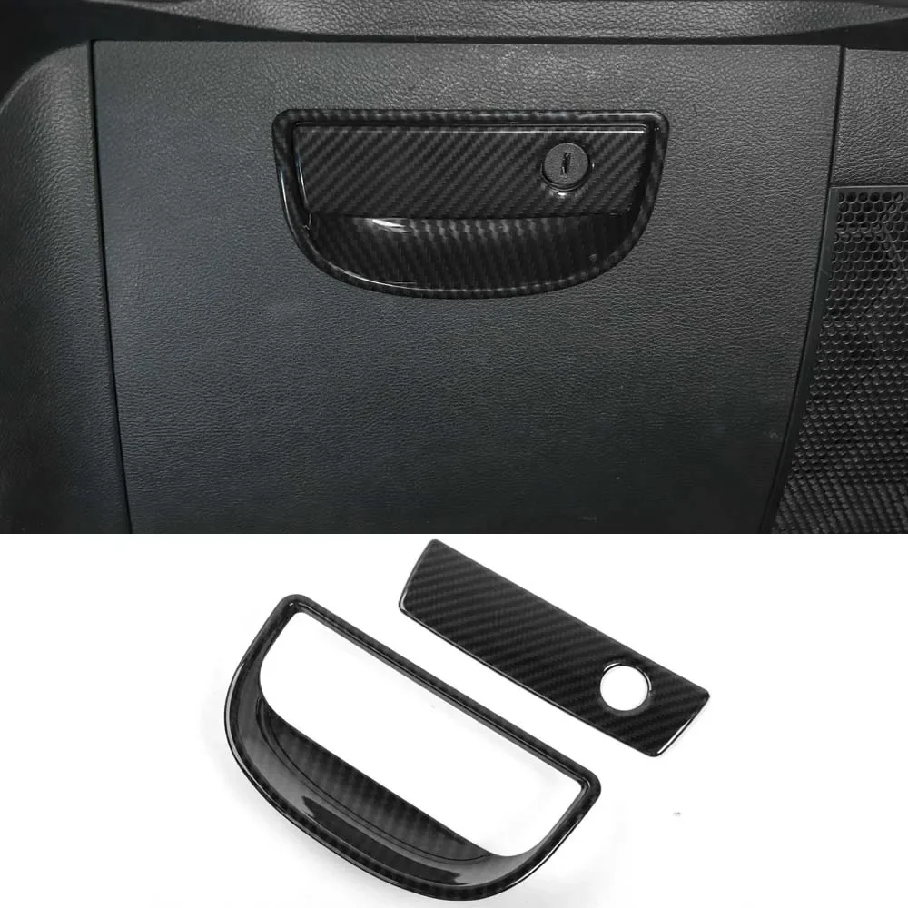 

For Jeep Wrangler JK 2007-2017 Car Passenger Seat Glove Box Handle Cover Stickers Interior Auto Moldings Styling