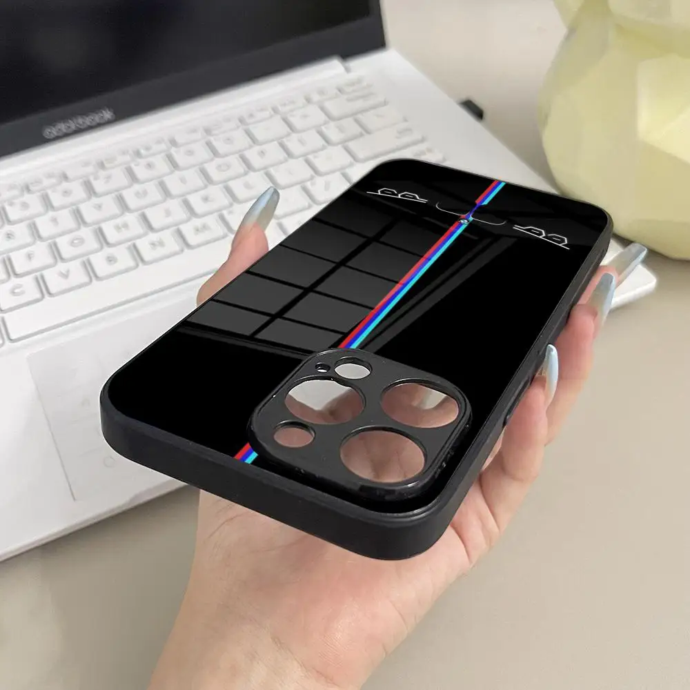 Niebiesko-czerwone etui na telefon z logo, szkło hartowane na iPhone 17 15 16 14 12 13 11 Pro XS Max Plus Mini — zdjęcie produktu 4
