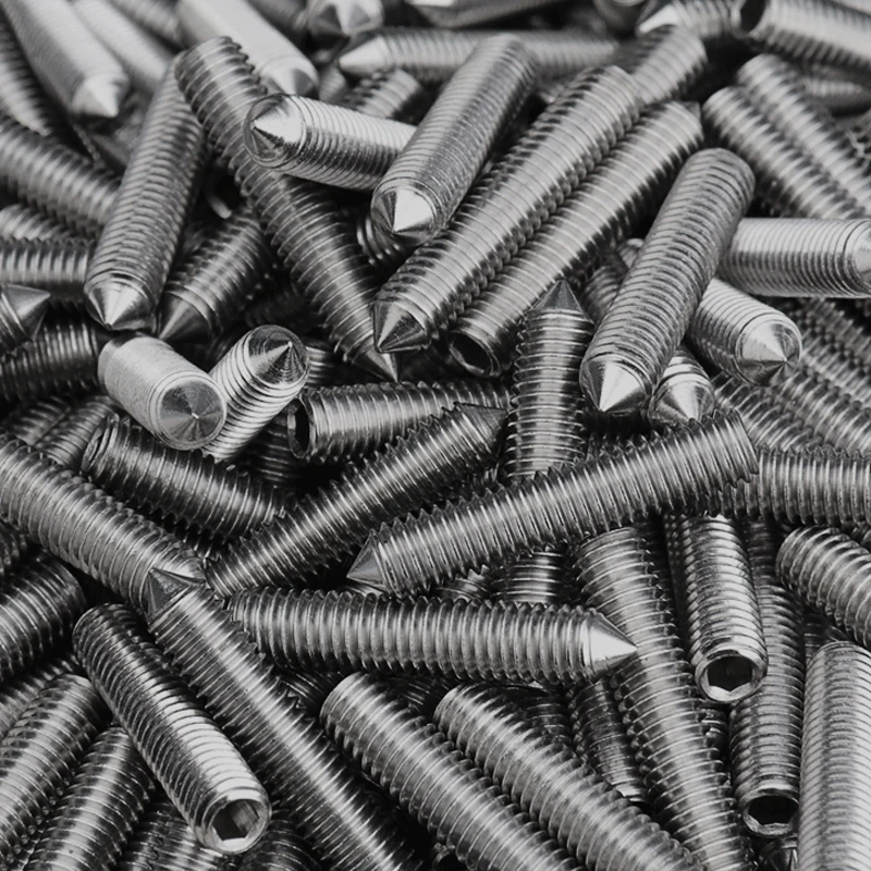 عرافة مسدس المقبس وأشار مجموعة المسمار مخروط نقطة نكش المسمار كيمي DIN914 GB78 304 الفولاذ المقاوم للصدأ M2 M2.5 M3 M4 M5 M6 M8 M10 M12 #5