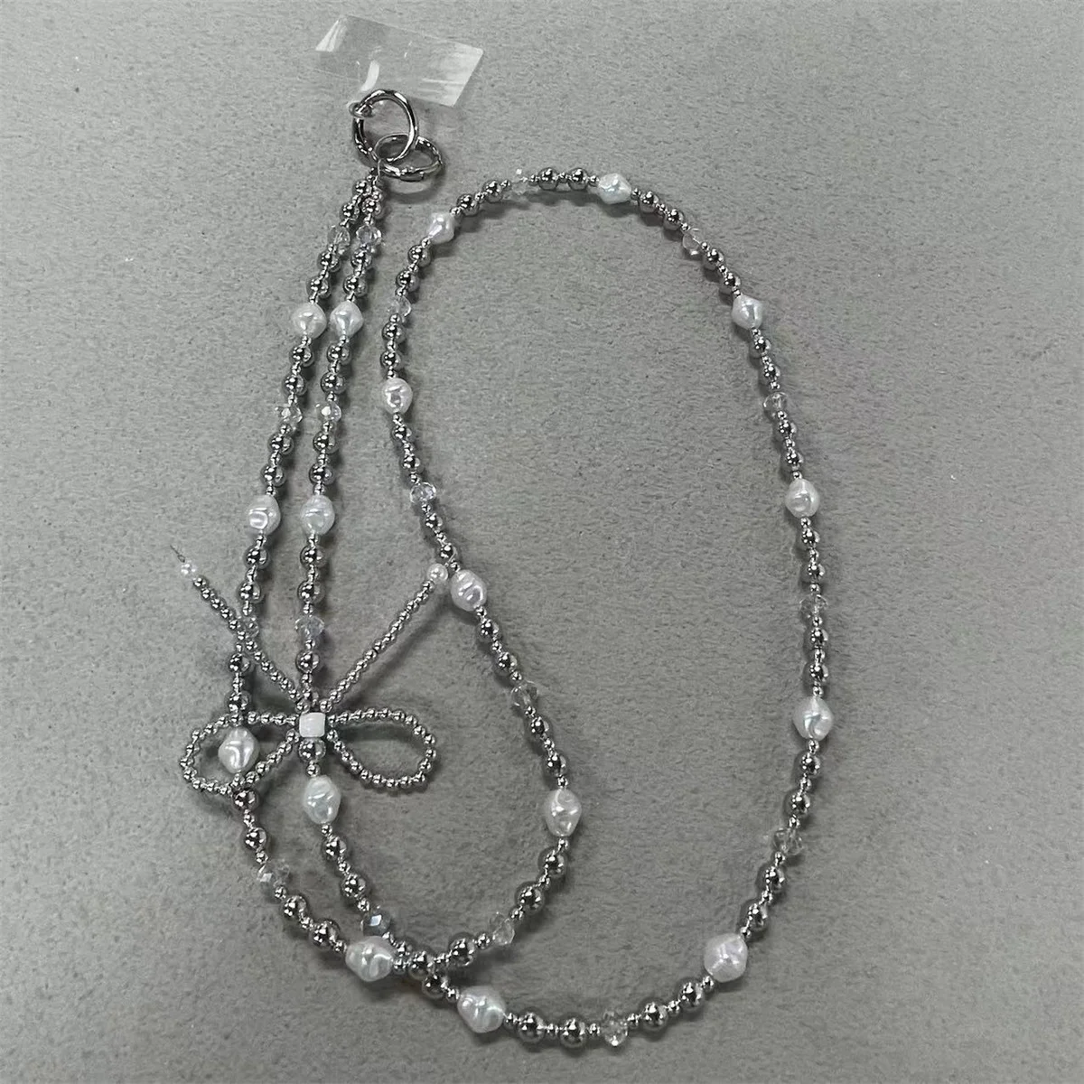 Pearl Love Bow Crossbody Bag Replacement Chain Hanging Accessories Versatile Jewelry Phone Hanging Rope Accessories