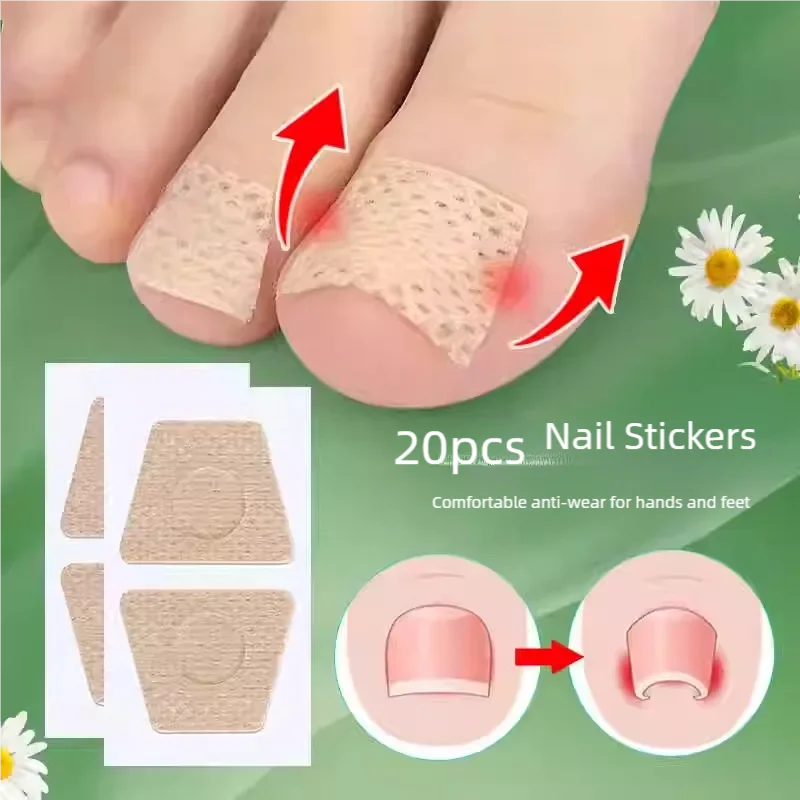 20 Nail Care Patches Suitable for Ingrown Nails, Protective Patches for Nails Growing into the Flesh, and Onychomycosis Correction Patches