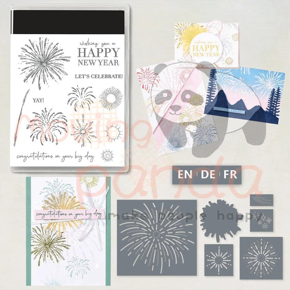 

MP828 Fireworks Silicone Clear Stamps And Cutting Dies For Diy Handmade Paper Card Scrapbooking Decorations Craft Dies