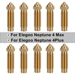 1~10pcs Brass 3D Printer Nozzle For Elegoo Neptune 4 Plus, Wholesale 0.2 0.4 0.8 1.0mm Nozzles For Neptune4 Max/ Neptune4 Plus