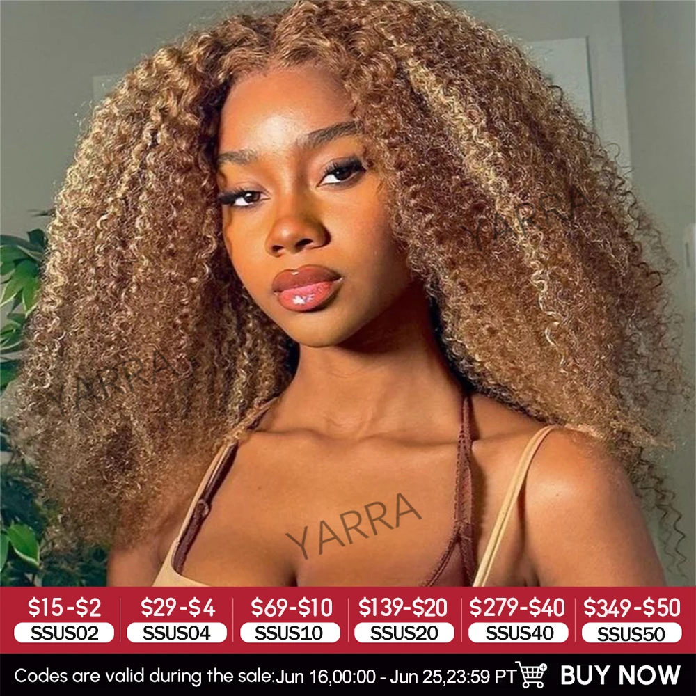 

220% Density Highlight Blonde Kinky Curly Short Bob Wig 13x6 Lace Front Wig Glueless Wigs Pre Cut Ready To Go Human Hair Wigs