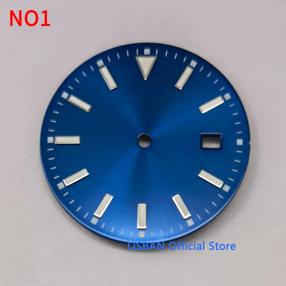 33.5mm Black Blue Green Red Yellow Watch Dial Luminous Dial fit NH35 Movement