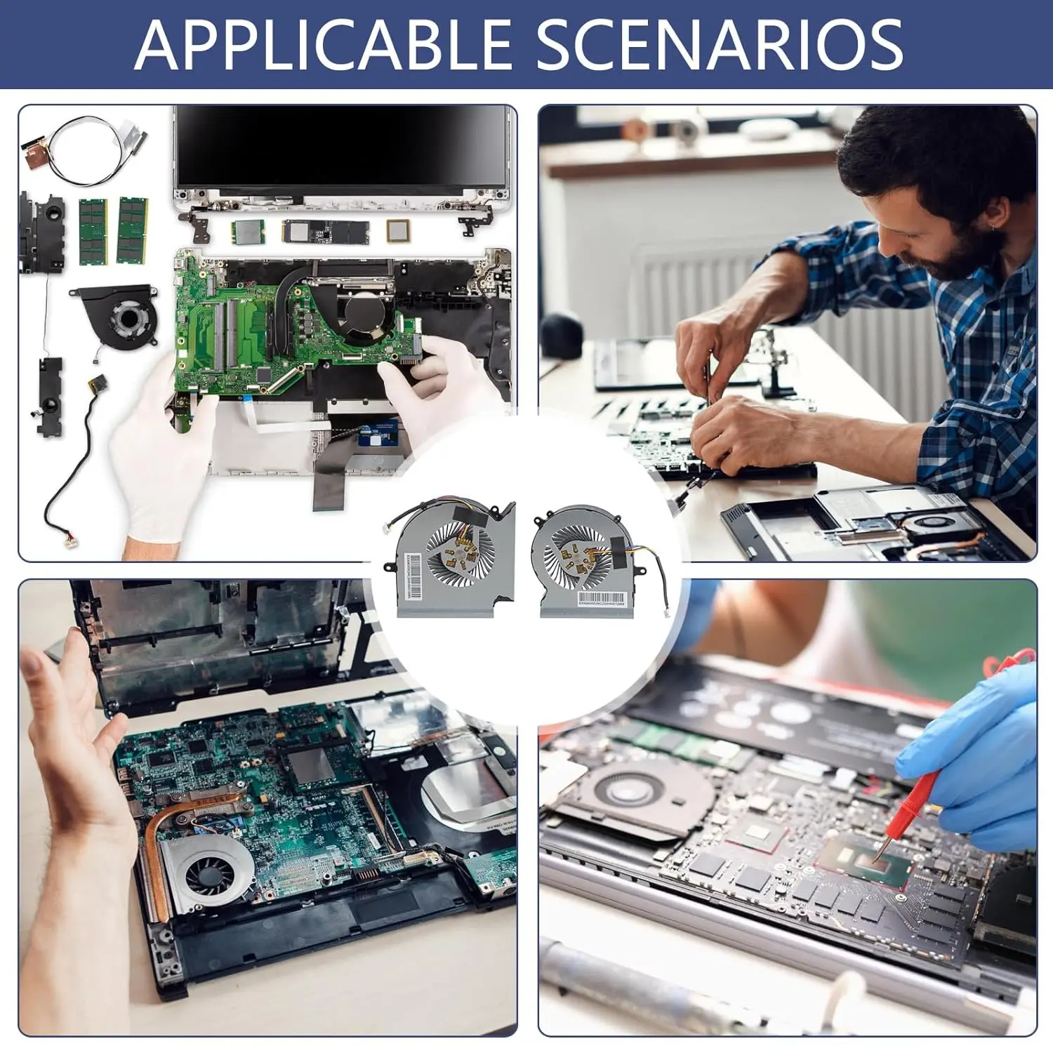 Laptops CPU GPU Cooling Fan Coolers Radiators for GE65 GL65 GP65 WE65 MS-16U1 16U5 16U7 DC5V 0.55A CPU GPU Cooling