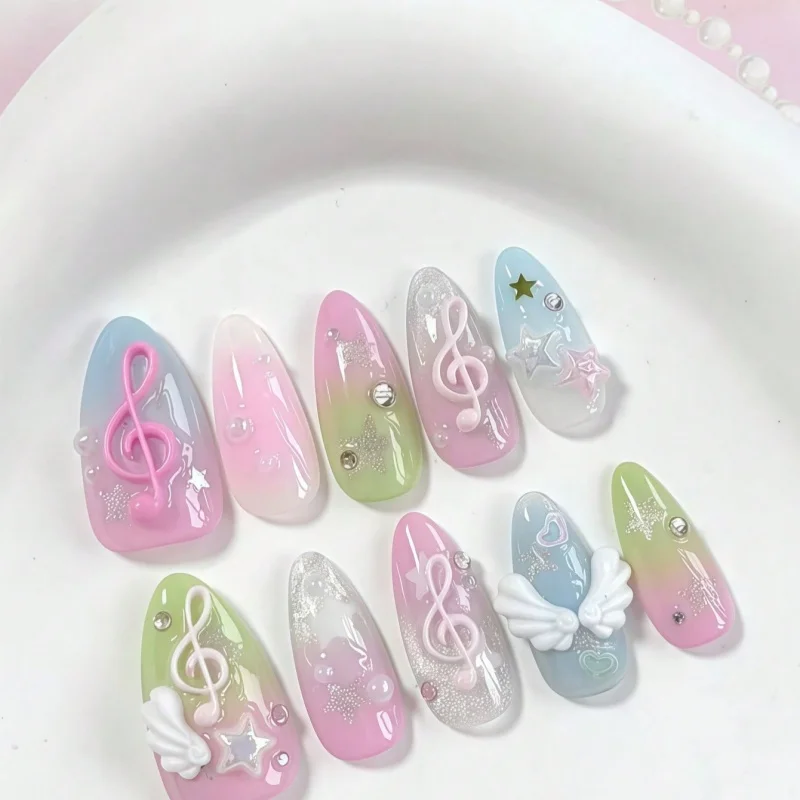 Niedliche Cartoon-Notiz Mini-Flügel Fisch-Board 3D Nagelkunst-Dekor Silikonform Einteilige Nagelkunst-Stempelform – Detail 5