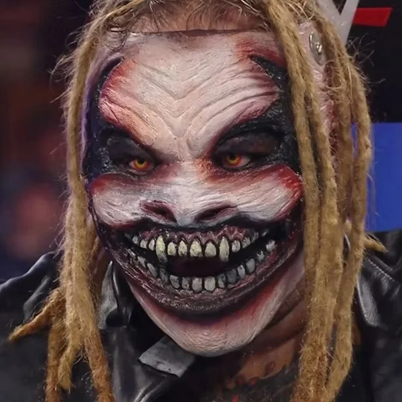 

Маска Fiend Bray Wyatt, латексная маска для борьбы на Хэллоуин, страшный костюм демона, реквизит для косплея, регулируемый эластичный карнавал дьявола, пар