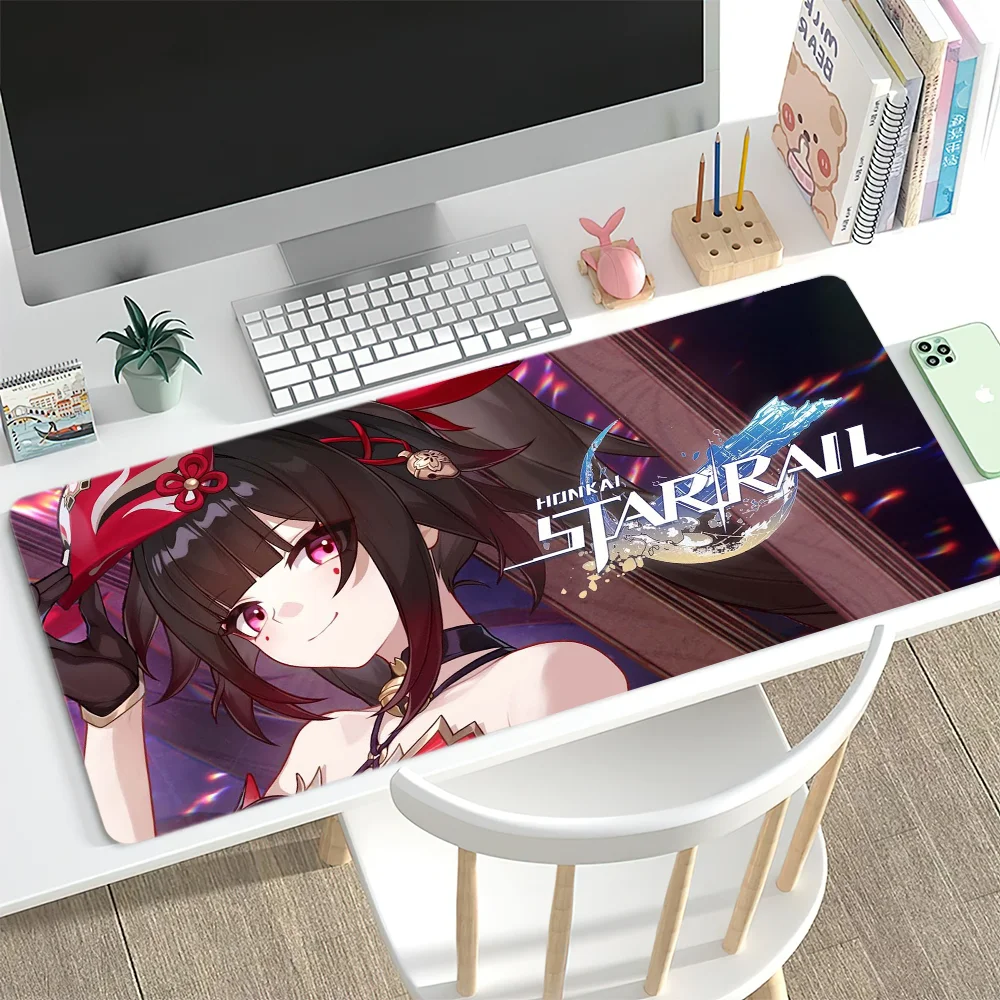 Game Honkai Star Rail Sparkle S Mouse Pad Large Desk Mat Keyboard Ergonomic Office Rubber Game PC Non-slip Anti-fray Home Custom
