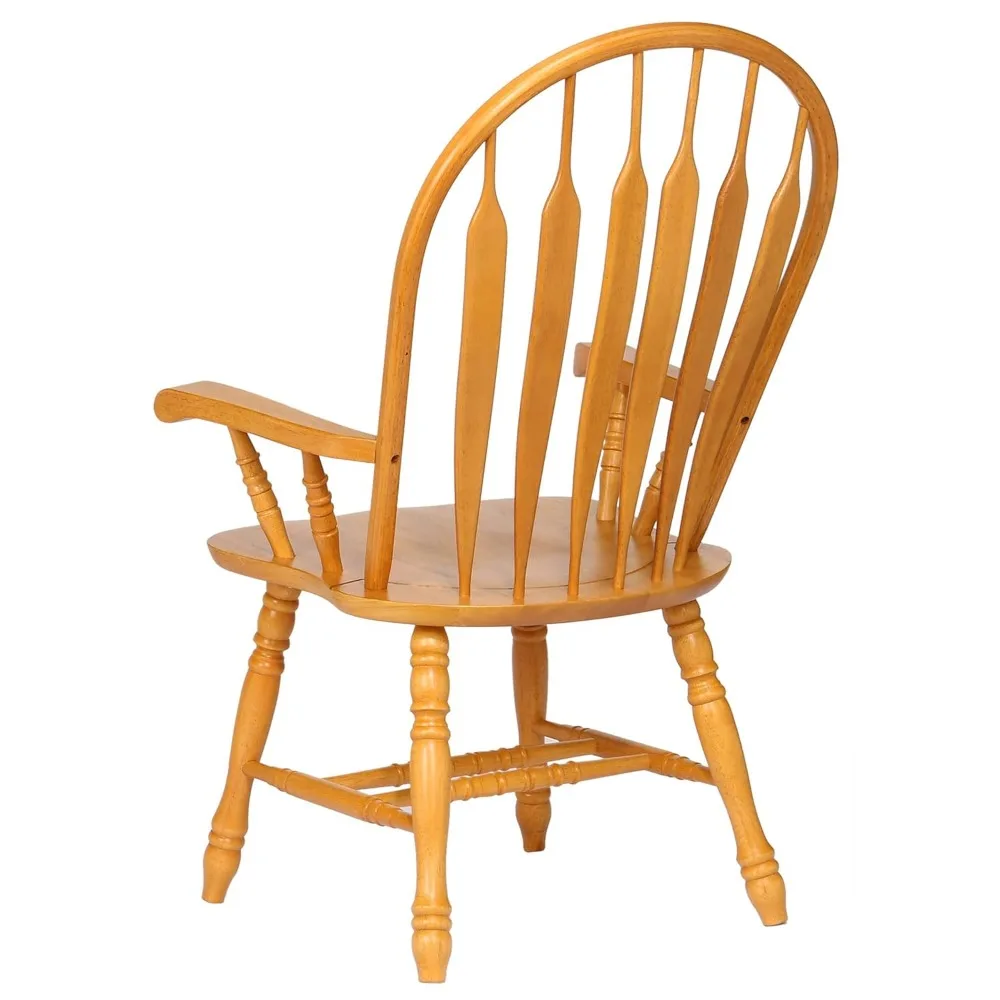 Comfort Dining Arm Chair, 41", Light Oak