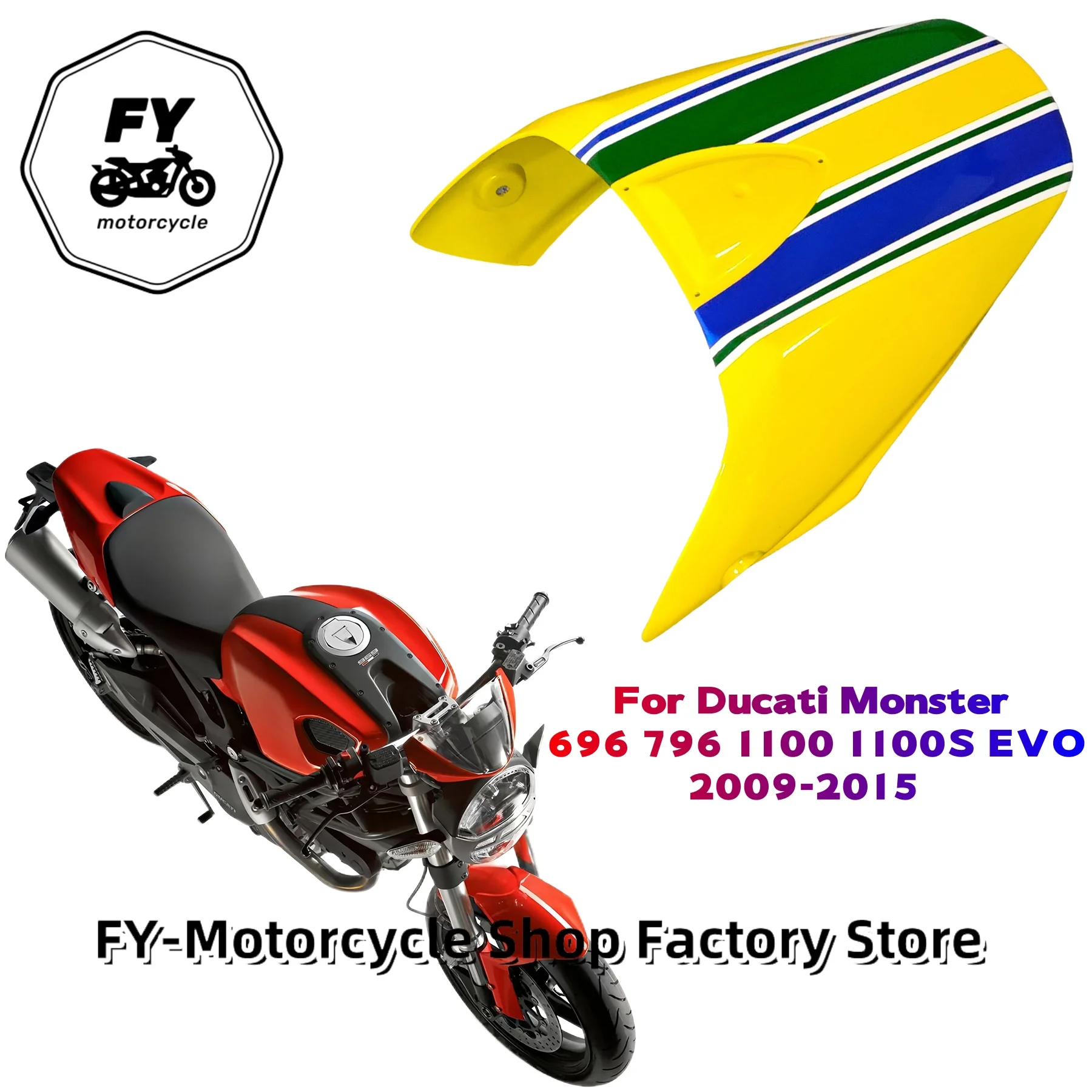 

Для Ducati Monster 696 796 1100 1100S EVO 2009 2010 2011-2015 мотоциклетный высококачественный обтекатель из АБС-пластика, комплект украшения кузова