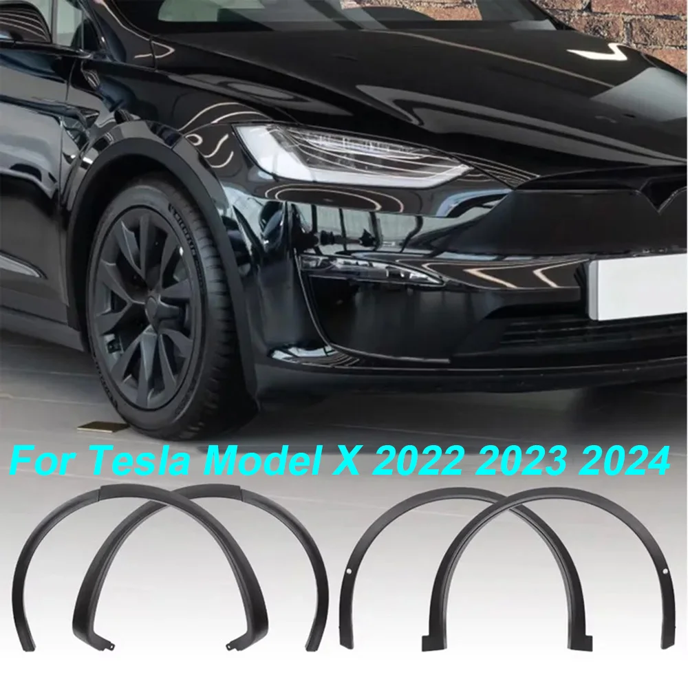 1 pièce pour Tesla Model X 2016-2024 – Bavette de protection anti-éclaboussures, moulure de garde-boue, accessoires extérieurs