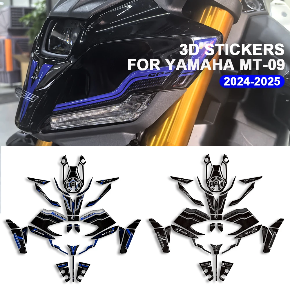 

Мотоцикл для Yamaha MT-09 MT 09 SP, накладка на бак, защита для газа, мазута, наклейки, наклейки, обтекатель, переднее крыло 2024-2025