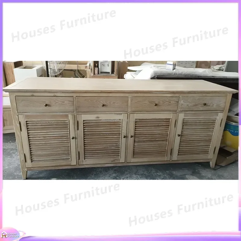 Natural Reclaimed Wood Shoe Cabinet Shutter Door Storage Organizer Entryway Bench Furniture Home Decor Rack Closet Shelf view 6