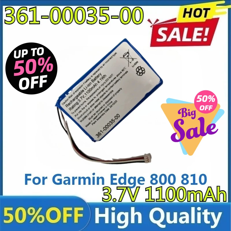 

New 361-00035-00 High Quality Replaceable 3.7V 1100mAh High Capacity Battery for Garmin Edge 800 810 / Edge 810