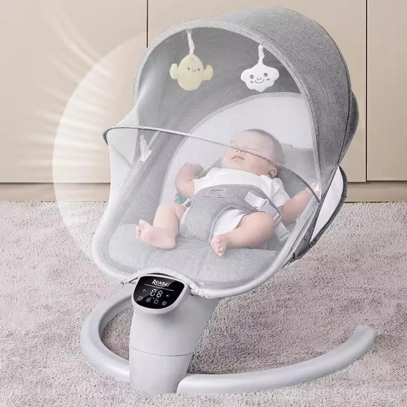 

Электрическое кресло-качалка для детских шезлонгов Bluetooth и музыкальные качели для младенцев, электрическое кресло-качалка для отдыха, многоскоростное детское кресло-качалка