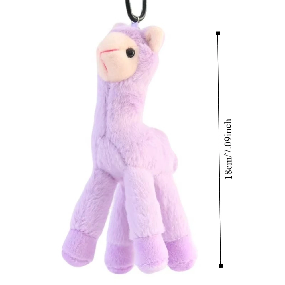 แฟชั่นการ์ตูน Alpaca พวงกุญแจ Plush Mini กระเป๋าเป้สะพายหลัง Key Chain ตุ๊กตาพวงกุญแจ