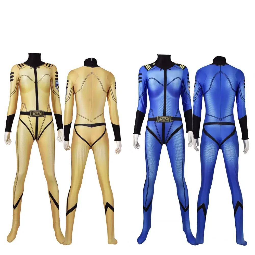 New Space Battleship Yamato 2199 Mori Snow Cosplay Costumes Woman Superhero Zentai Suit Halloween Bodysuit Adults Kids