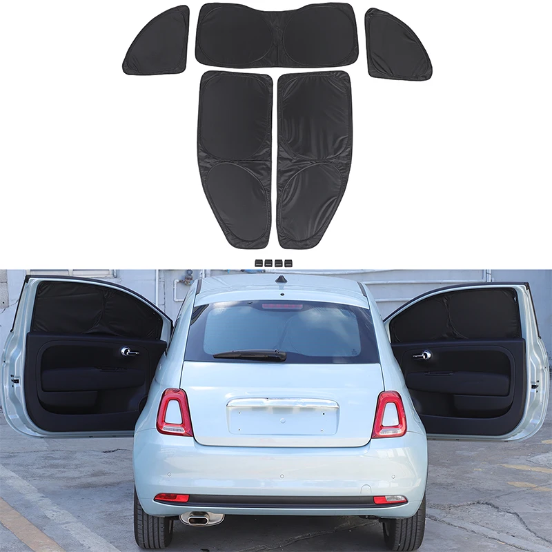 

Для Fiat 500 2010-2022 солнцезащитный козырек на все окна, автомобильный солнцезащитный козырек, солнцезащитный козырек, защитные аксессуары (модель провода памяти)