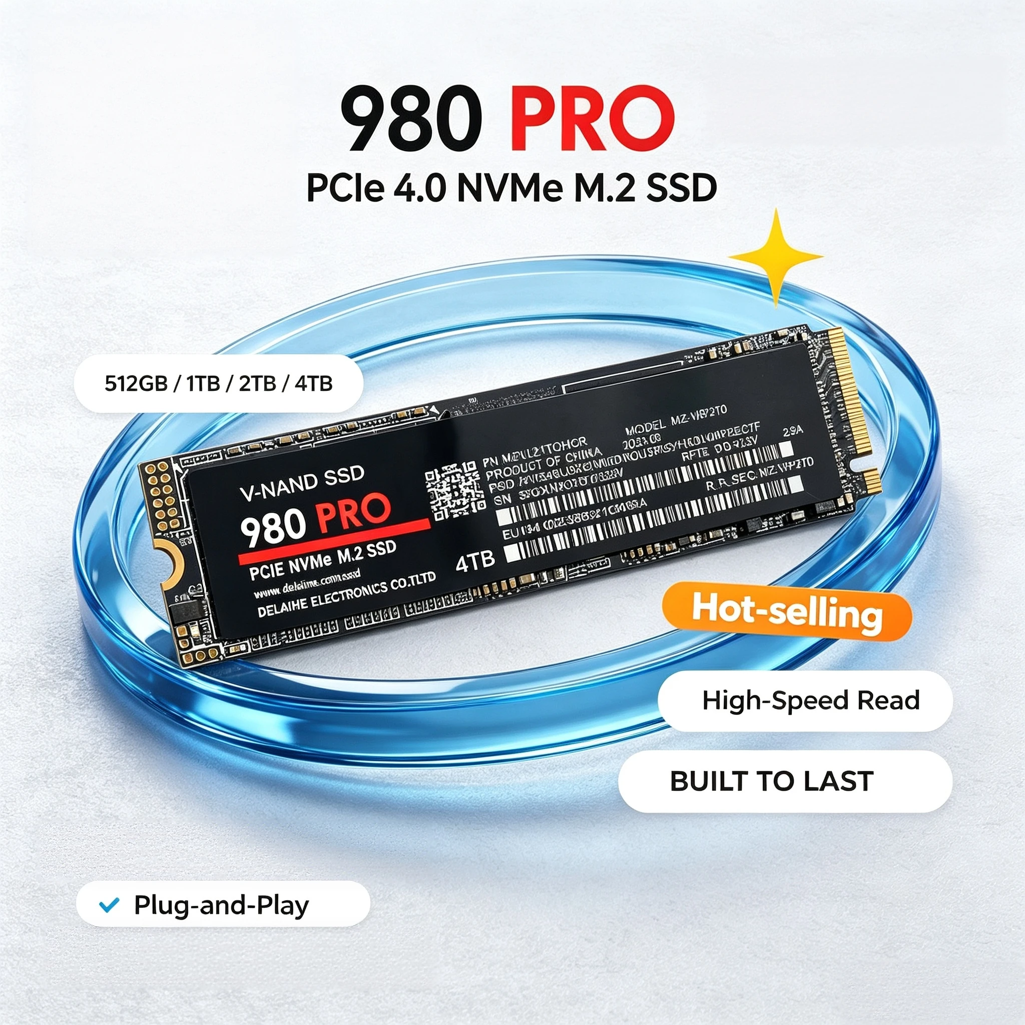 M.2 NVME NGFF SSD 500GB 1TB 2TB 2026 Hot Sale Internal Solid State Hard Drive For Desktop Laptop Gaming Fast Data Storage