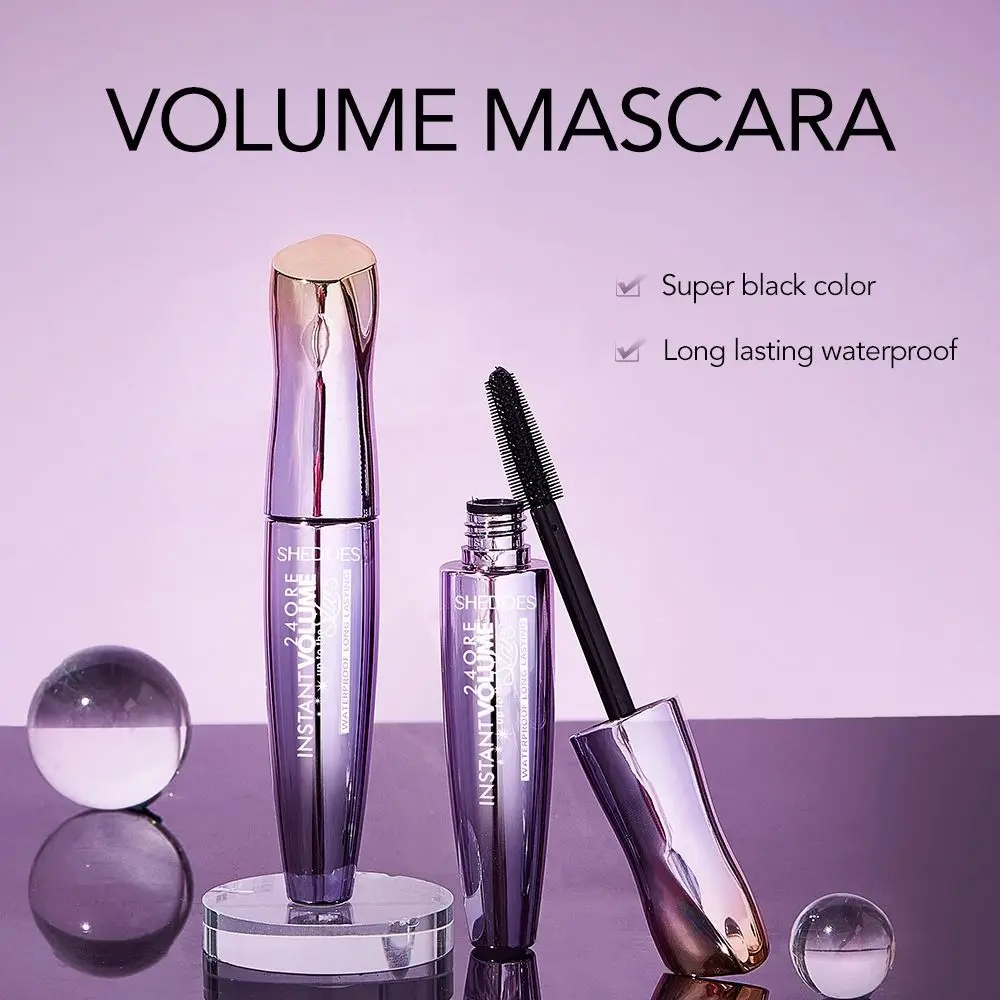 Mascara volume ispessente di alta qualità Mascara allungante impermeabile Strumento per il trucco degli occhi arricciacapelli di grande capacità