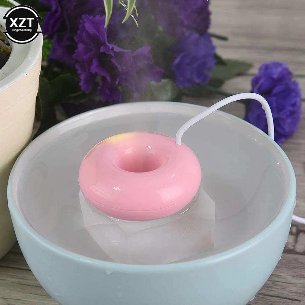 USB Mini Desktop Humidifier Creative Donut Styling Humidifier Portable Air Purifier Home Learning Office Fragrance Diffuser