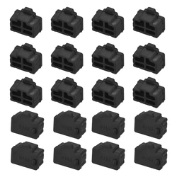 Uxcell 20pcs RJ45 Silicone Protectors Ethernet Hub Port Anti Dust Cap Cover 12x8.3mm Black RJ45 Female Jack Dust Plug