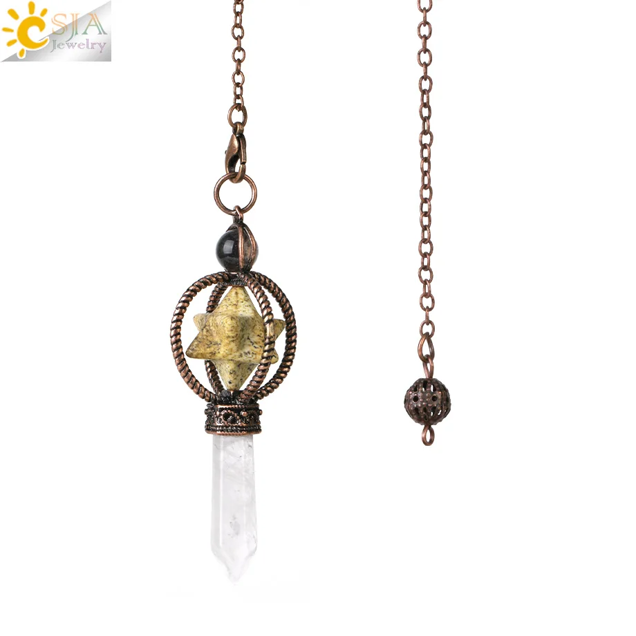CSJA Esotericism Crystal Pendulum for Dowsing & Divination