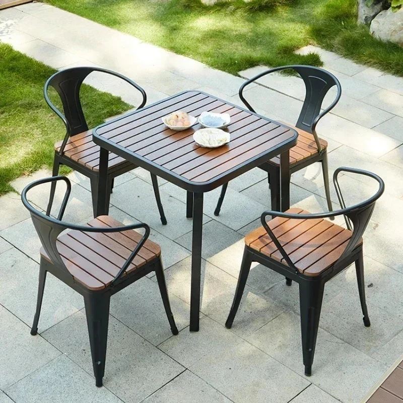& Waterproof Garden Furniture Set Courtyard Tea Table and Chair Villa Outdoor Table and Chair Balcony Open-air Patio Furniture S