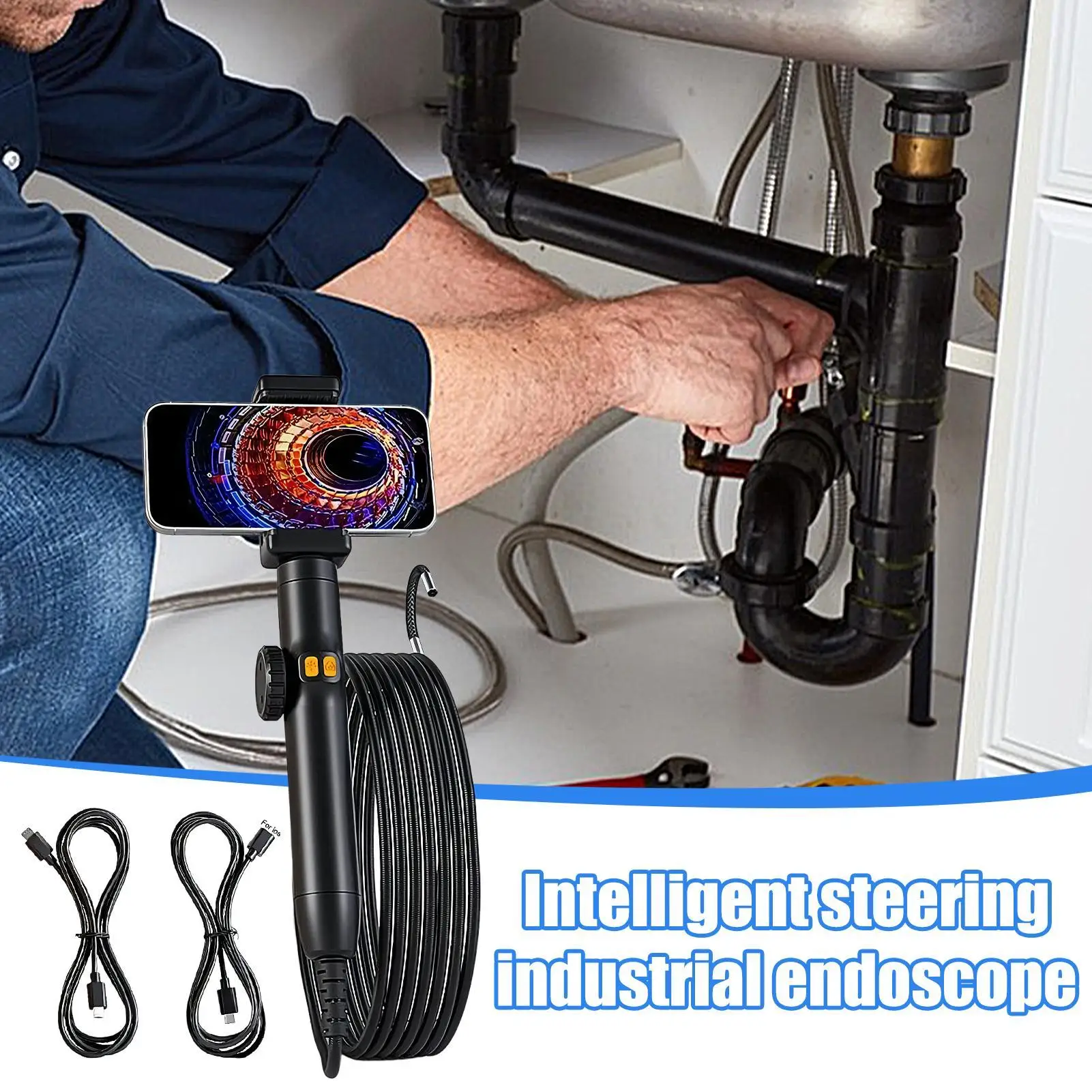 

Automotive Borescope Industrial Endoscope Camera Flexible Snake Scope For Mechanics Electrical Equipment Duct Automotive Engine