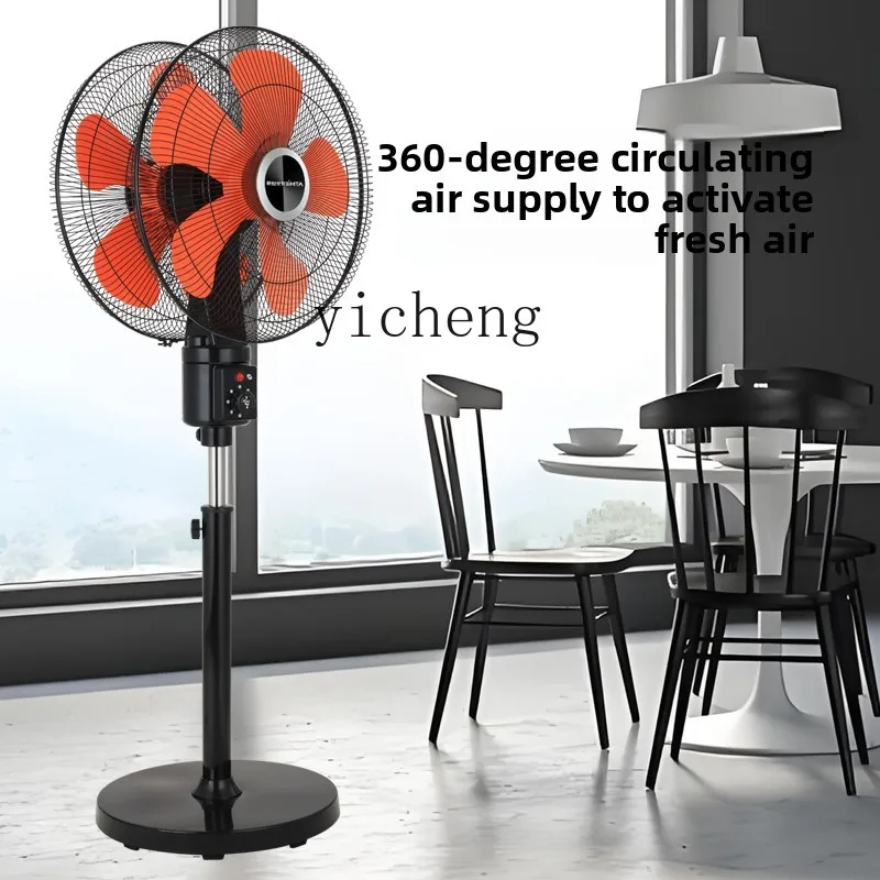 zz商業電動ファン回転ダブルヘッドフロア新しい産業用大型風循環ファン