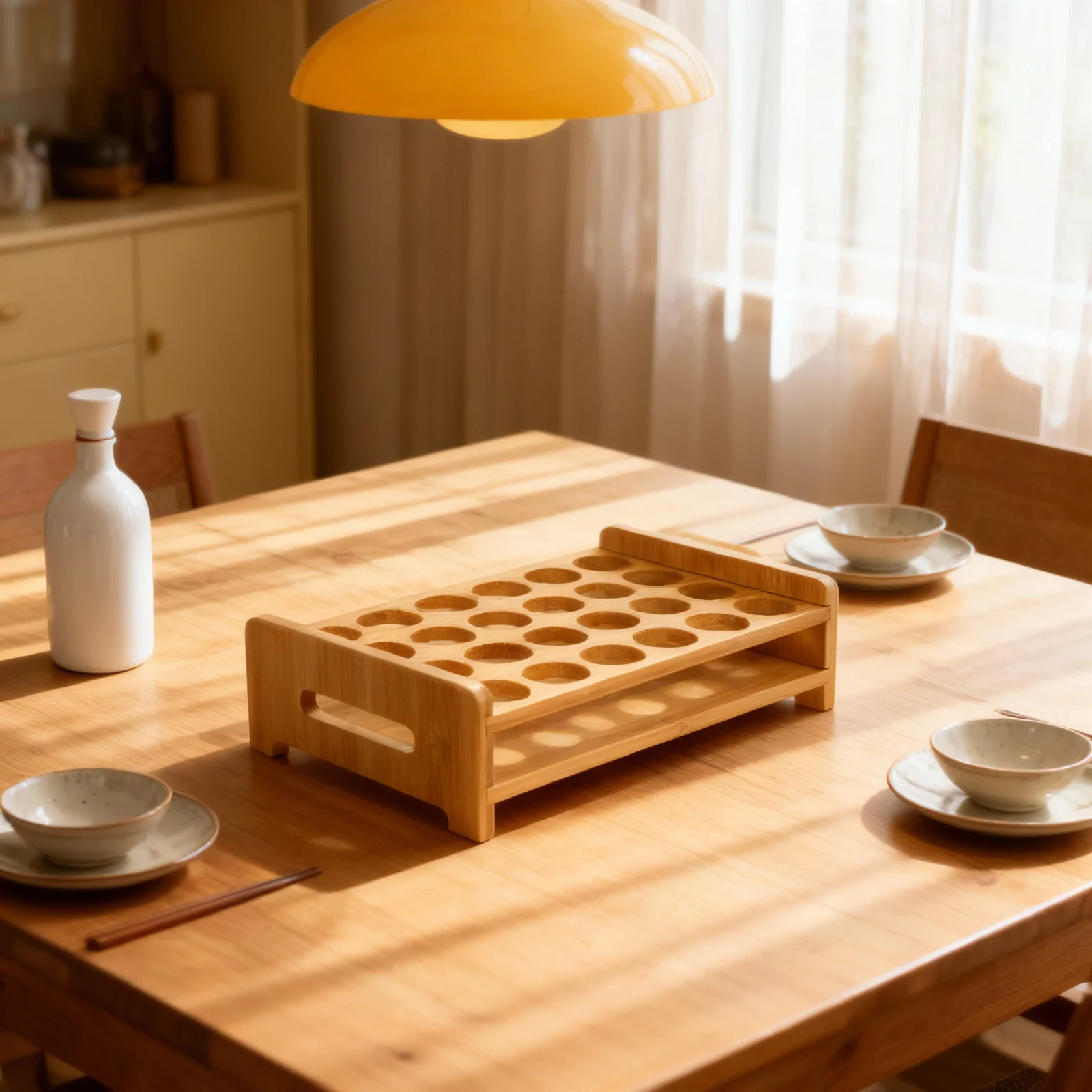 

Wood Shot Glasses Rack Whiskey Cups Organizer Easy Clean Compact Shot Glass Server Whiskey Glasses Holder