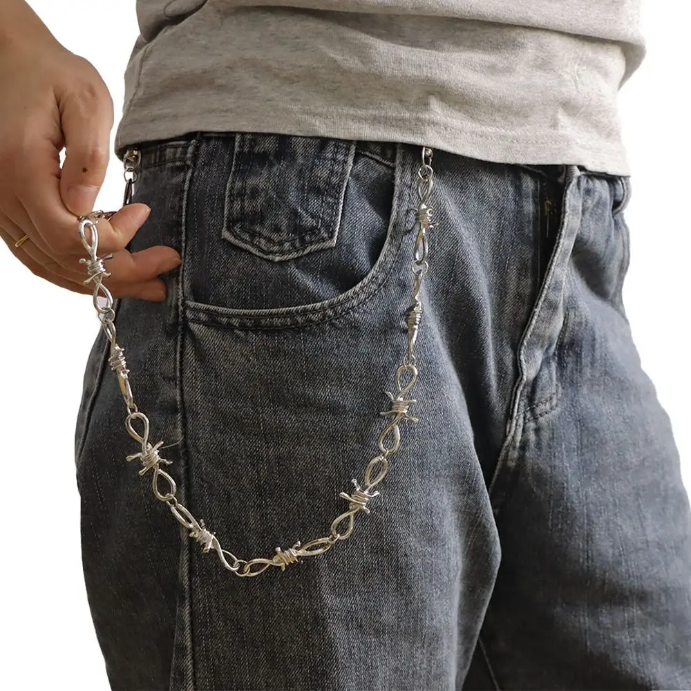 

Fashion Barbed Punk Hip-hop Chain Metal Alloy Harajuku Pants Waist Chain Gothic Jeans Gadgets For Women Man