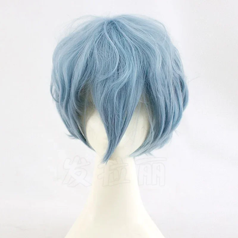 Anime Mijn Hero Academia Boku geen Hiro Academia Shigaraki Tomura Pruiken Korte Grijs Blauw Gemengde Krullend Cosplay Pruik + Pruik Cap