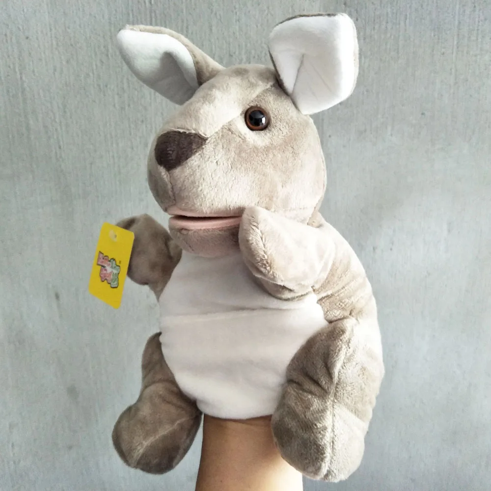Giocattolo di peluche burattino a mano animale canguro per bambini per regalo di compleanno
