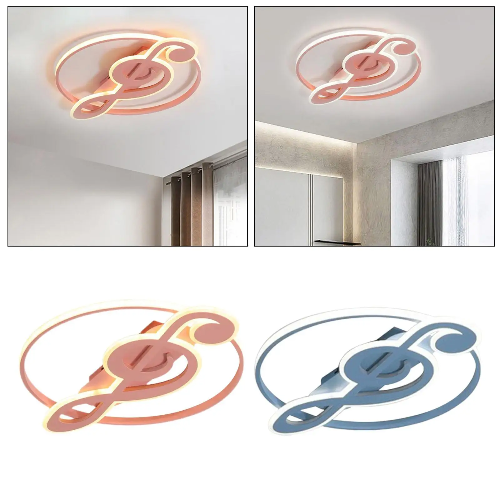 LED Ceiling Light,Musical Note Shape,Sturdy Minimalist Lighting Fixture Modern