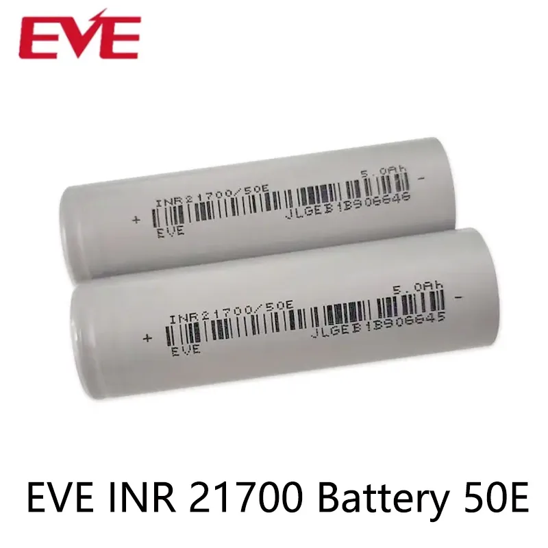 New EVE 21700 50E Battery 5000mAh High-capacity 15A 3.7V Rechargeable 3C Lithium ion battery 21700 Battery For Flashlight Toys