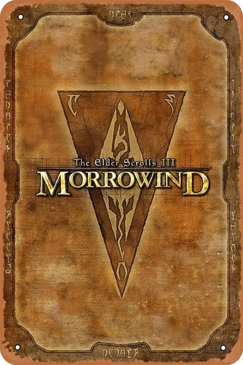 The Elder Scrolls III Morrowind Game Poster Tin Sign Vintage Retro Metal Tin Sign 8x12 Inches